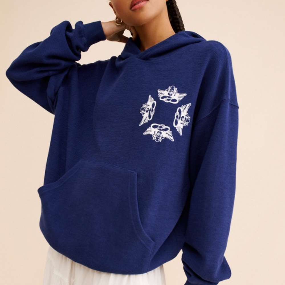 Boys Lie Pamela V3 Racer Hoodie in Navy Blue - Picture 2 of 8